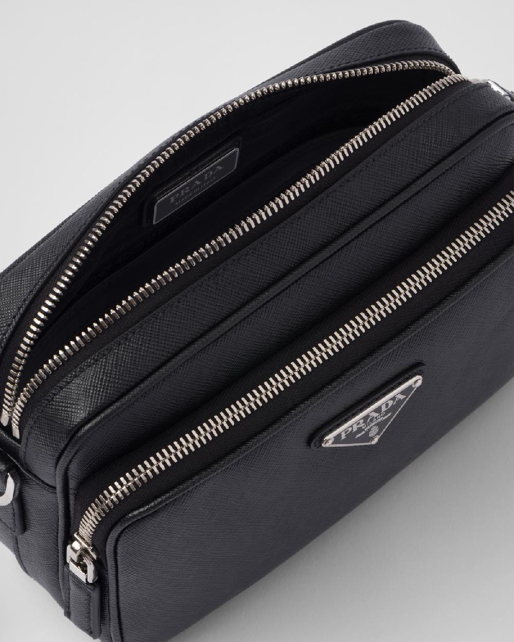 Prada Bolso Bandolera De Piel Saffiano