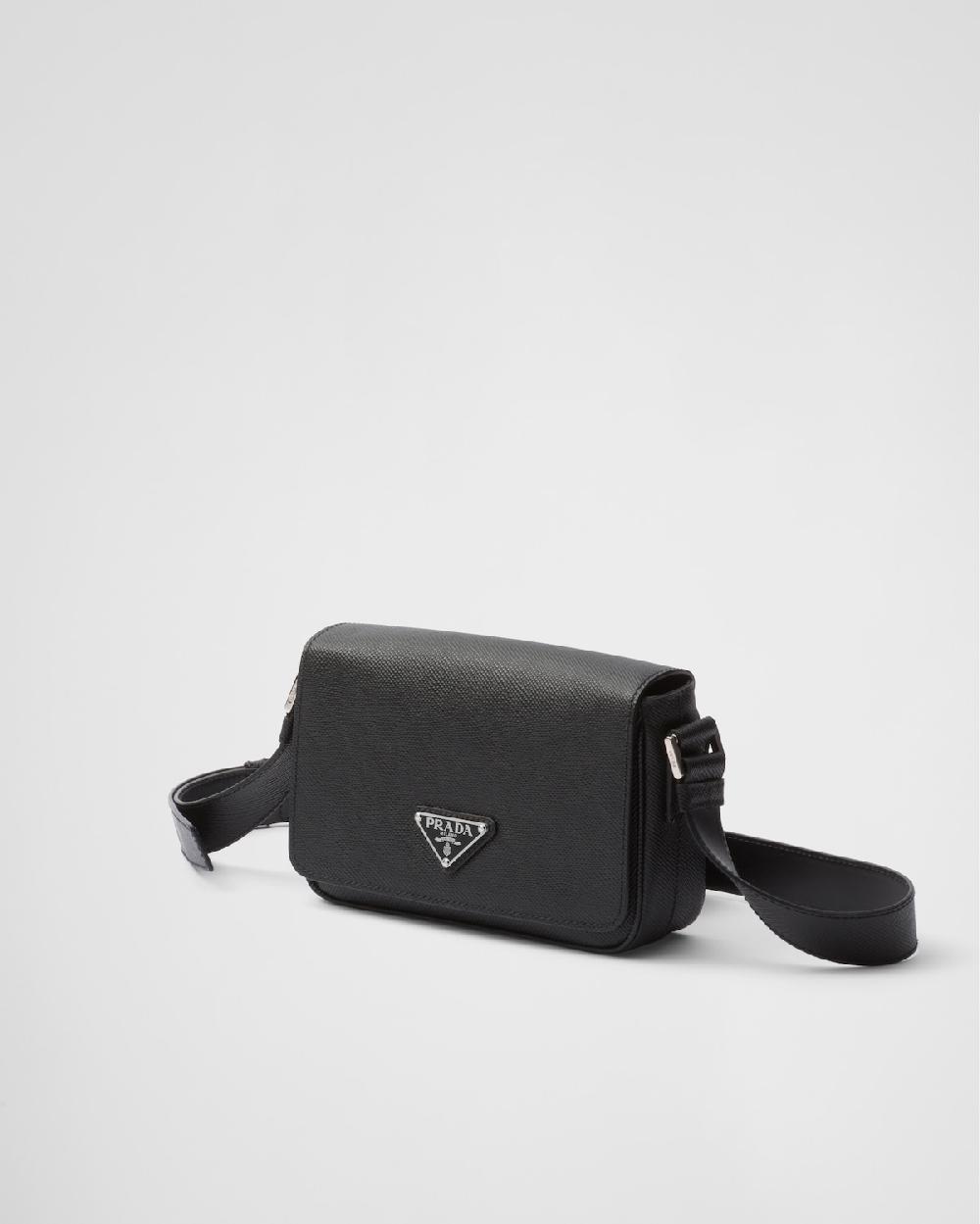 Prada Bolso Bandolera De Piel Saffiano