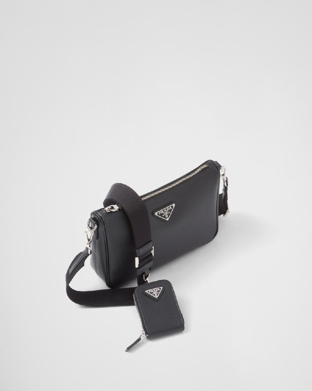 Prada Bolso Bandolera De Piel Saffiano