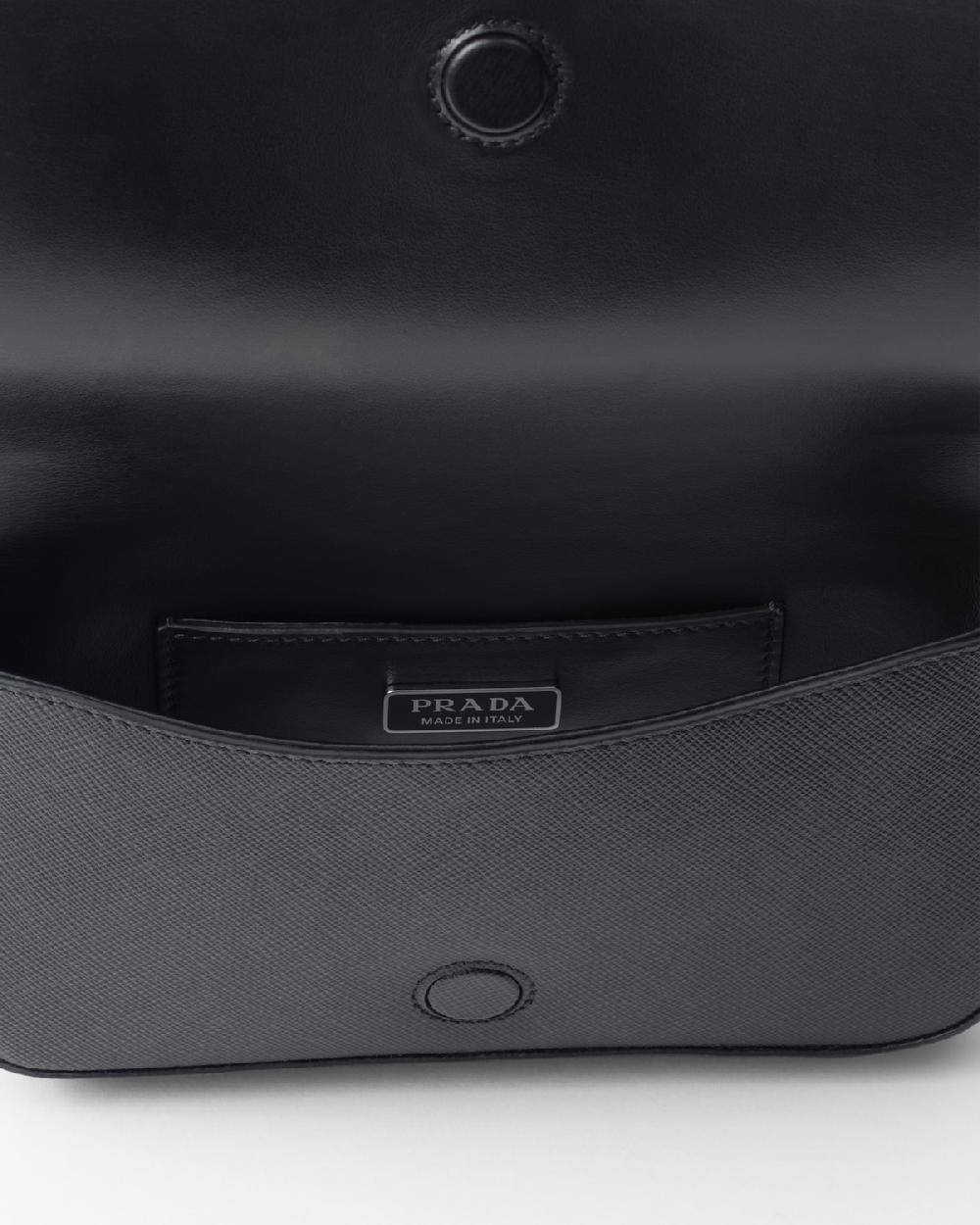 Prada Bolso Bandolera De Piel Saffiano