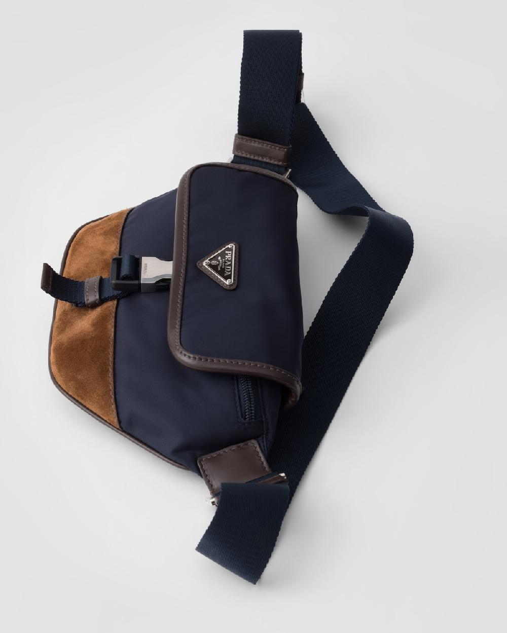 Prada Bolso Bandolera De Re-Nylon Y Piel