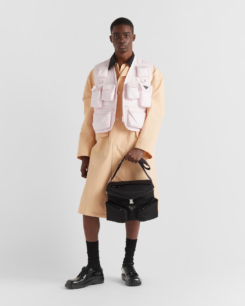 Prada Bolso bandolera de Re-Nylon y piel