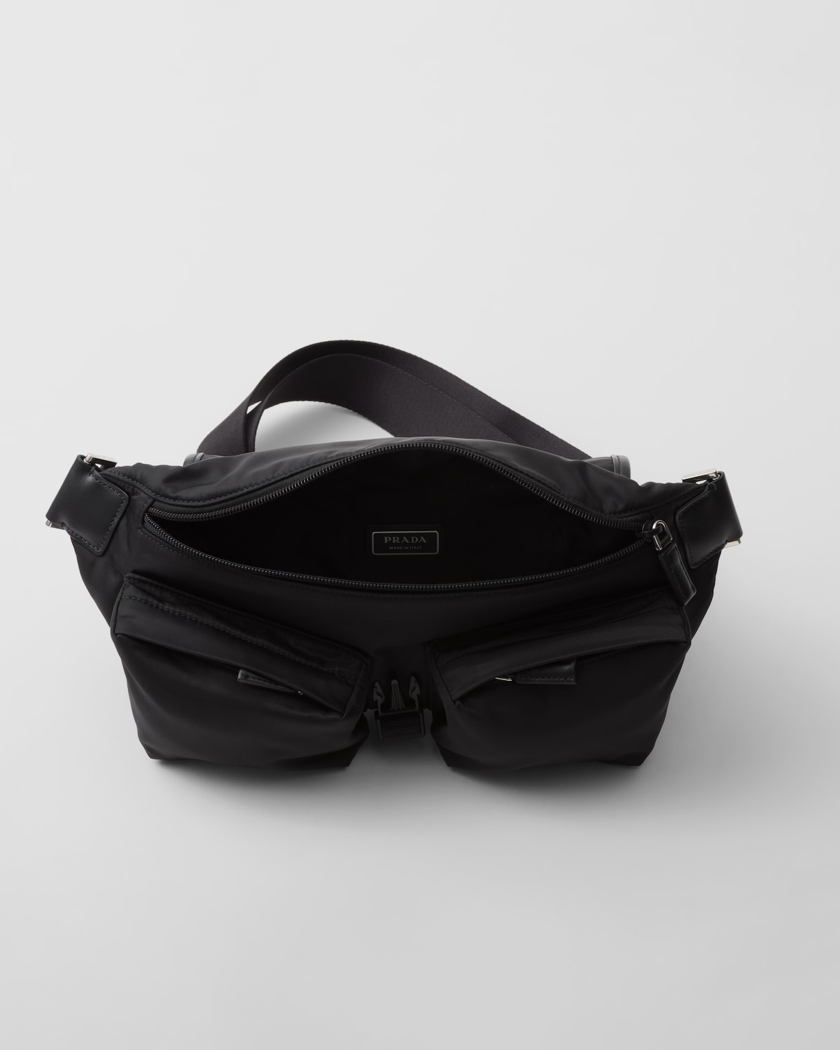 Prada Bolso Bandolera De Re-Nylon Y Piel