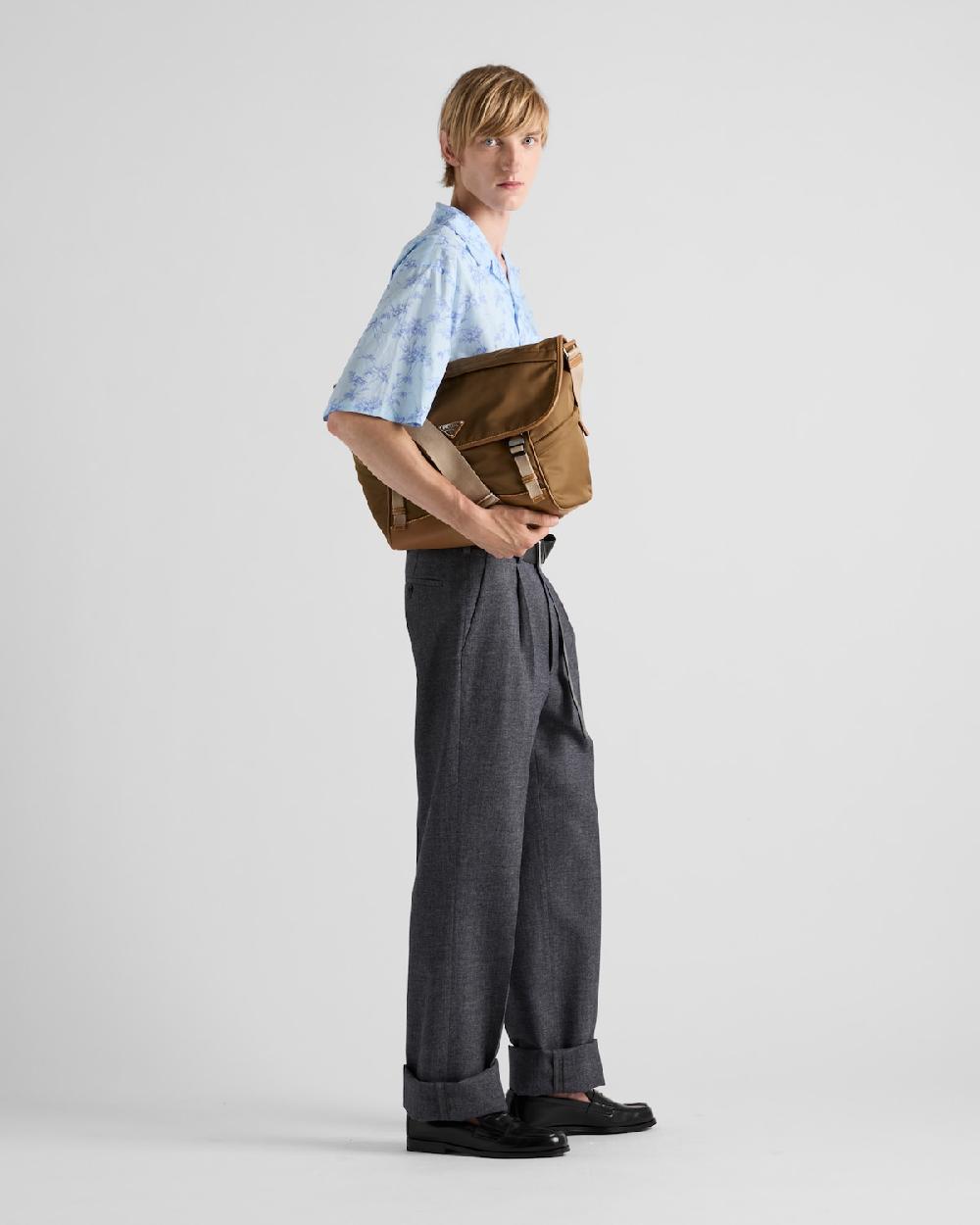 Prada Bolso bandolera de Re-Nylon y piel