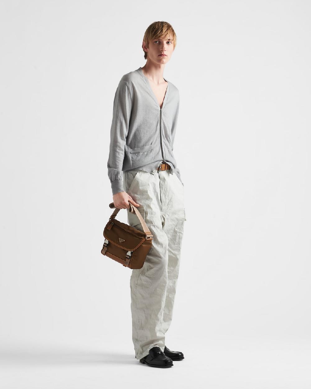 Prada Bolso bandolera de Re-Nylon y piel