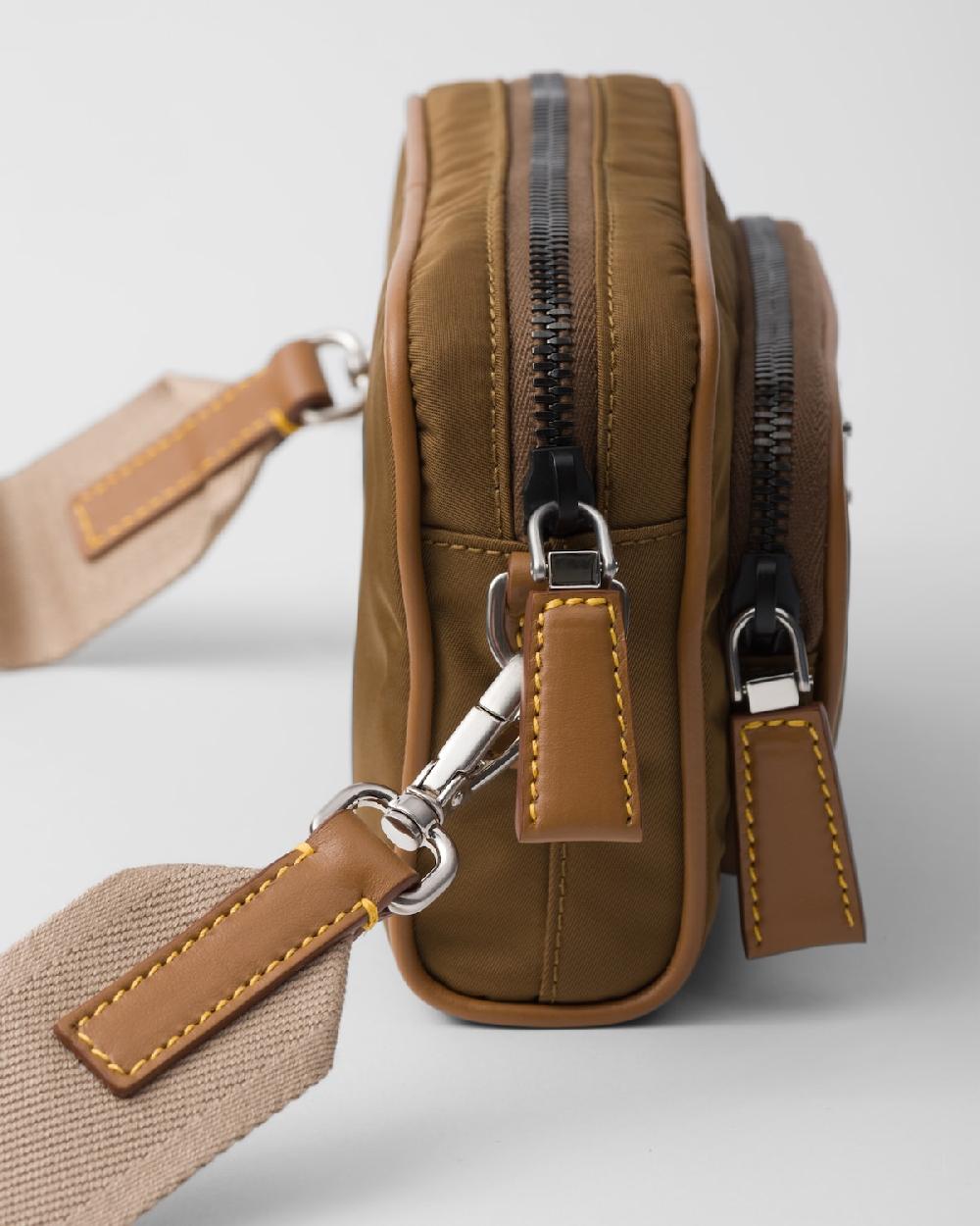 Prada Bolso Bandolera De Re-Nylon Y Piel