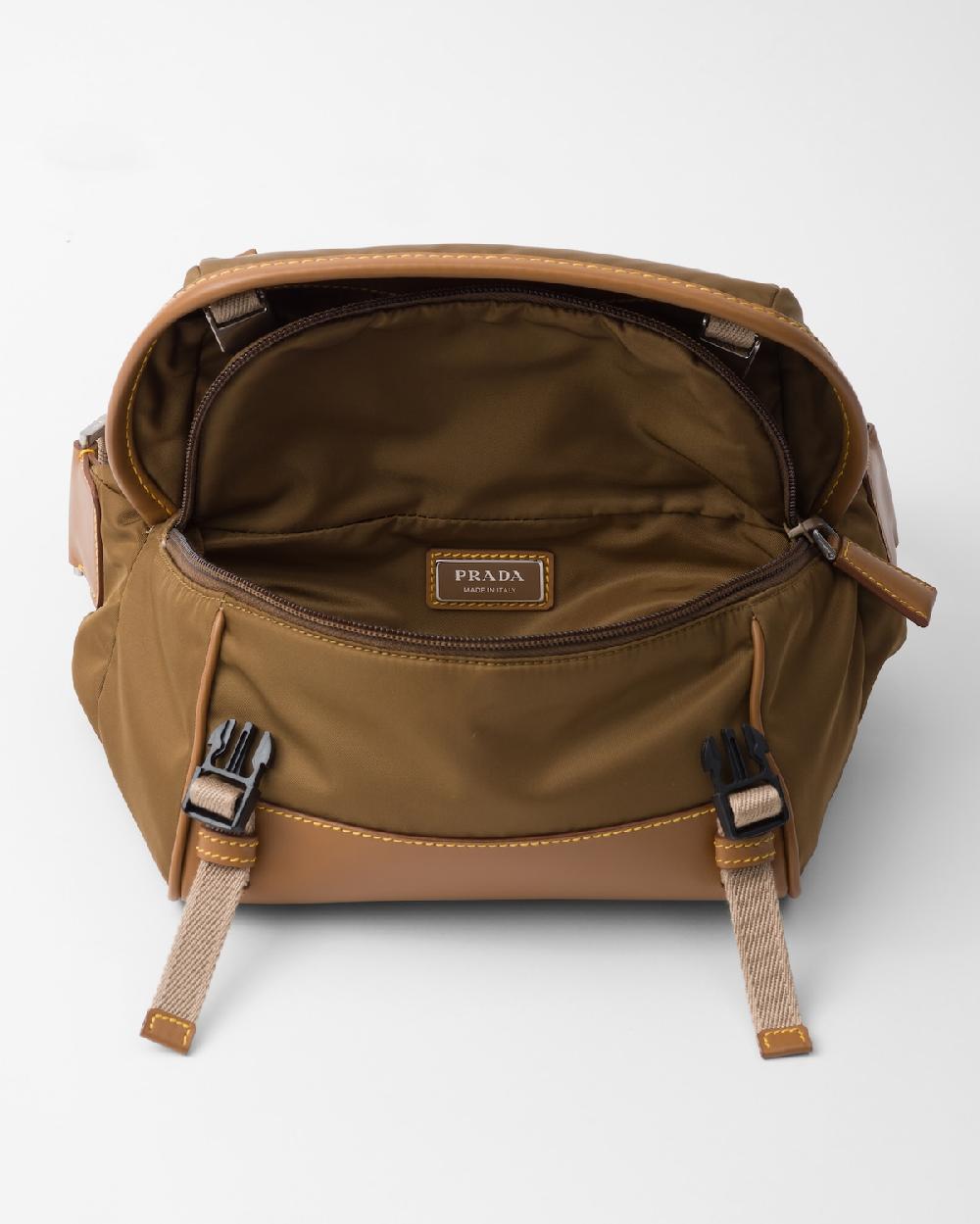 Prada Bolso Bandolera De Re-Nylon Y Piel