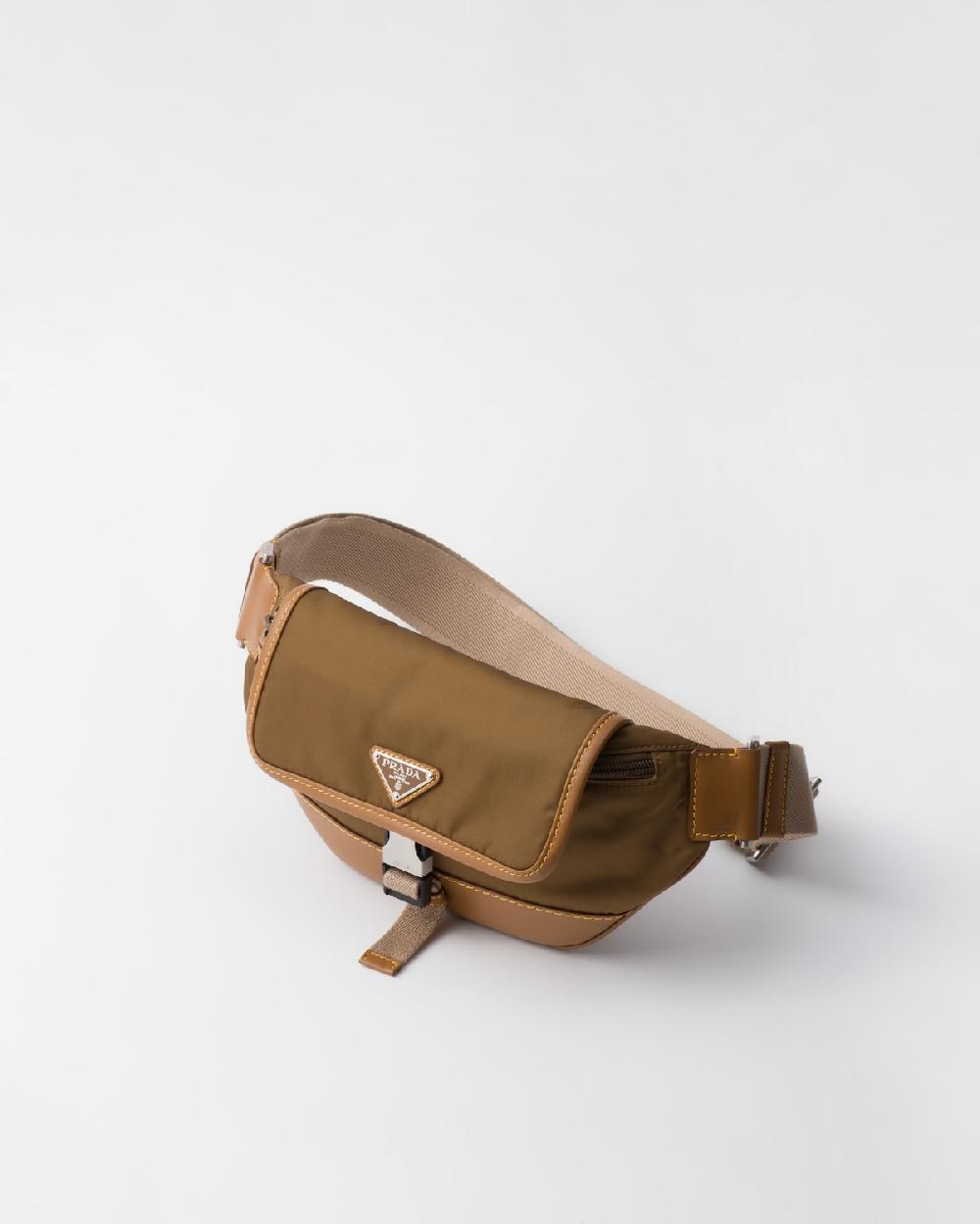 Prada Bolso Bandolera De Re-Nylon Y Piel