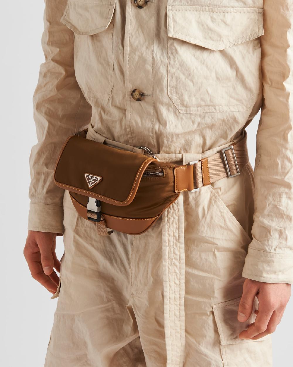 Prada Bolso bandolera de Re-Nylon y piel