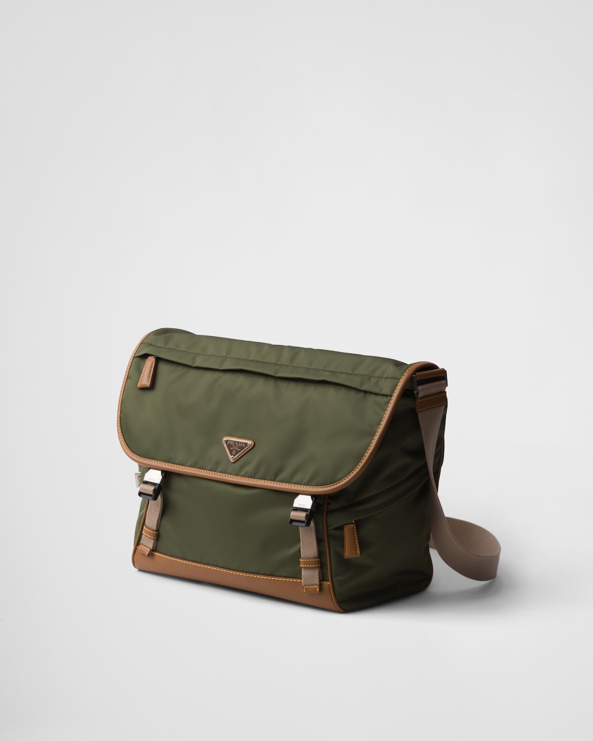 Prada Bolso Bandolera De Re-Nylon Y Piel