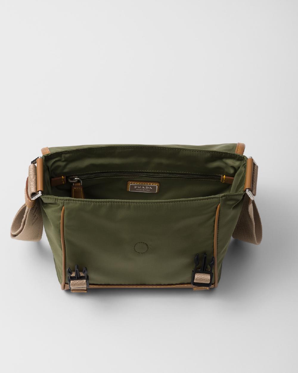 Prada Bolso Bandolera De Re-Nylon Y Piel