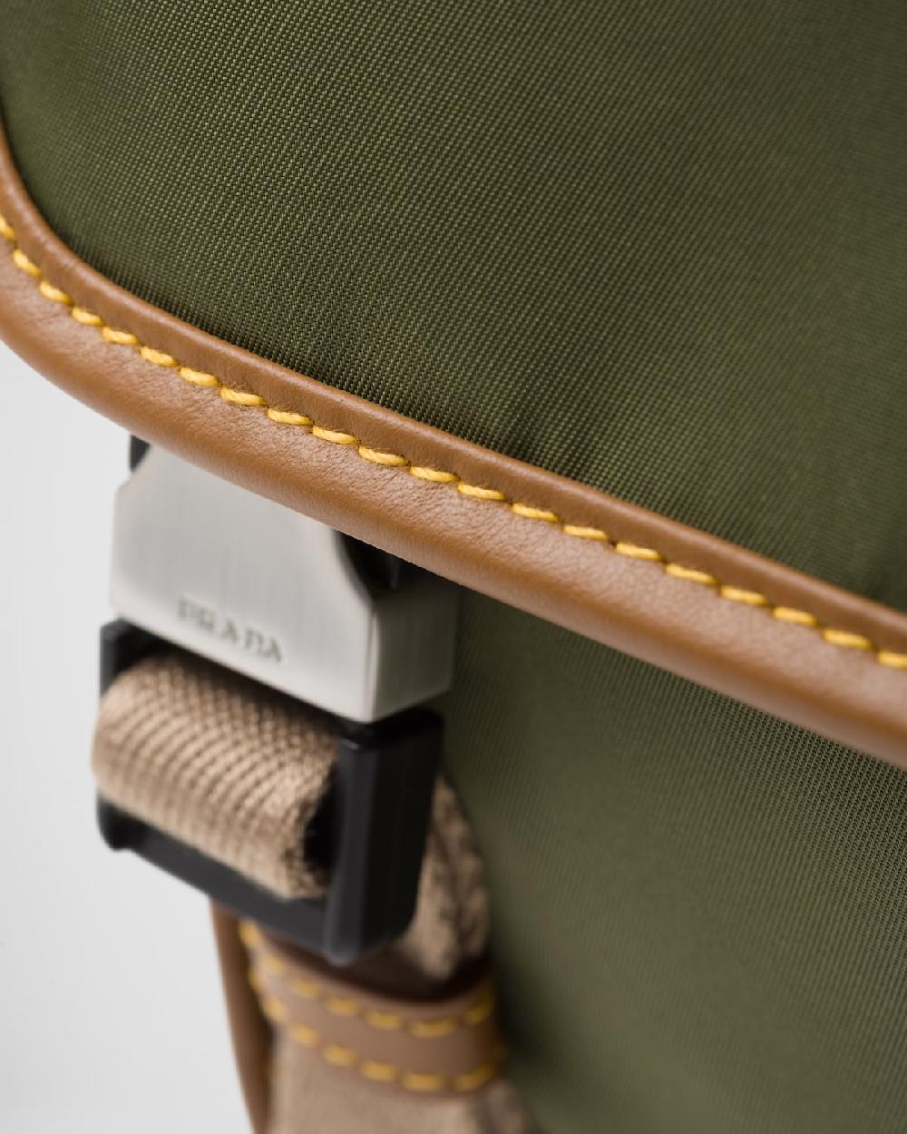 Prada Bolso Bandolera De Re-Nylon Y Piel