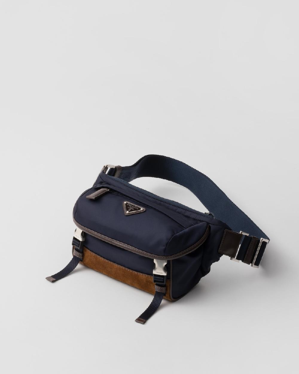 Prada Bolso Bandolera De Re-Nylon Y Piel Pequeño