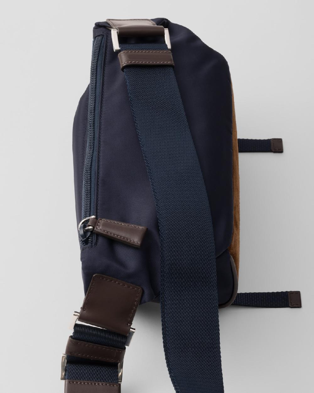 Prada Bolso Bandolera De Re-Nylon Y Piel Pequeño