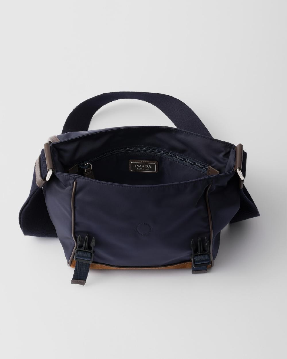 Prada Bolso Bandolera De Re-Nylon Y Piel Pequeño