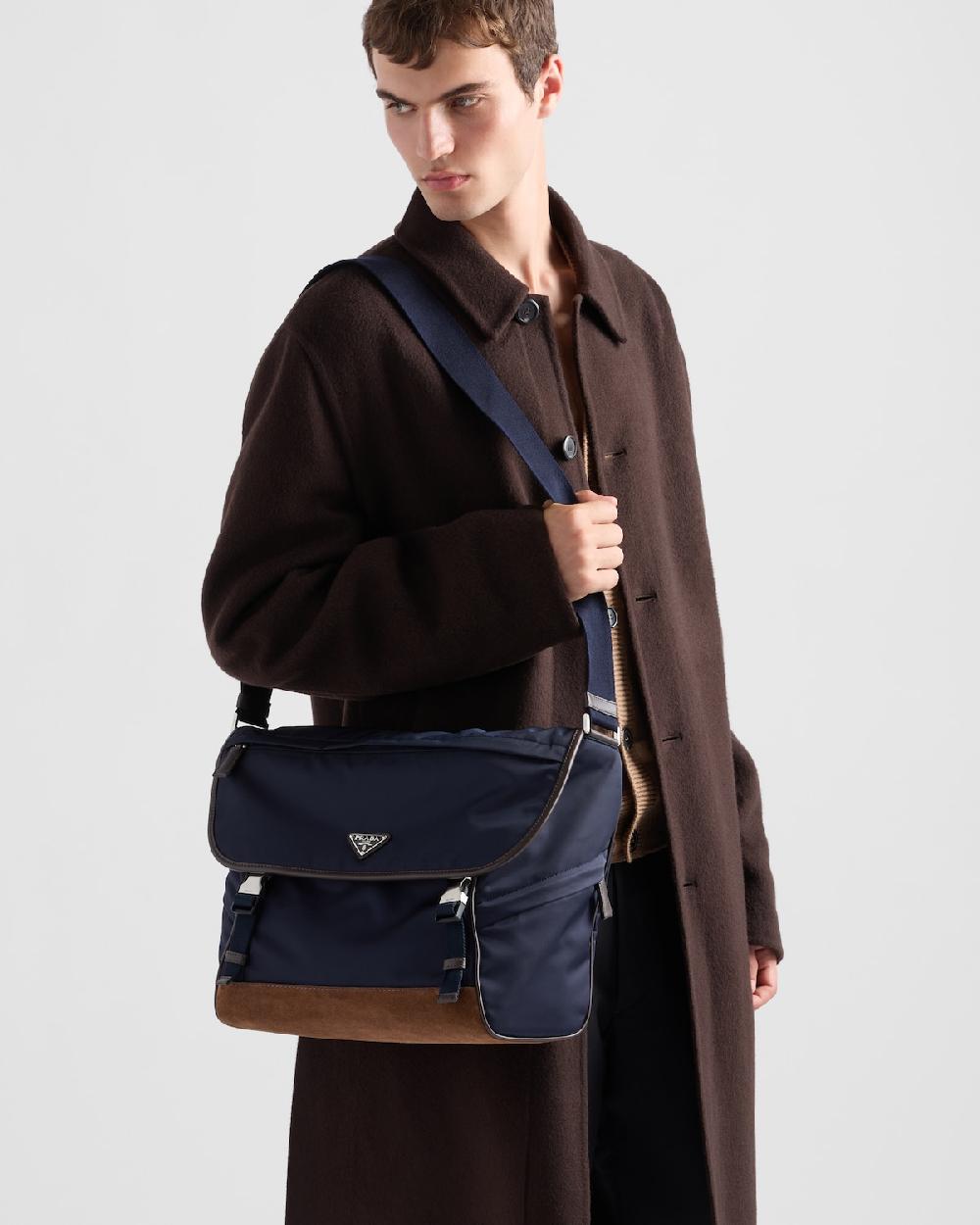 Prada Bolso bandolera de Re-Nylon y piel pequeño