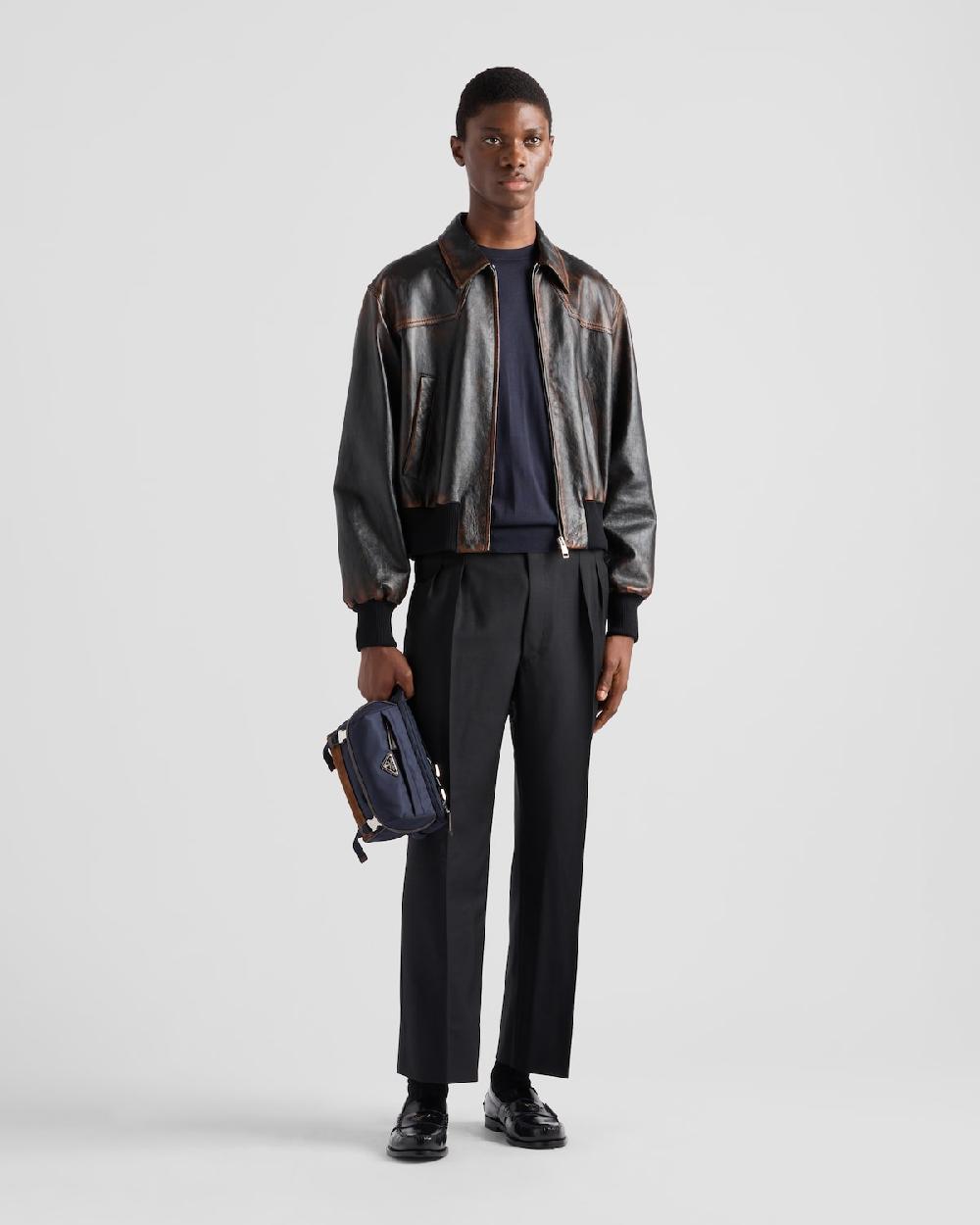 Prada Bolso bandolera de Re-Nylon y piel pequeño