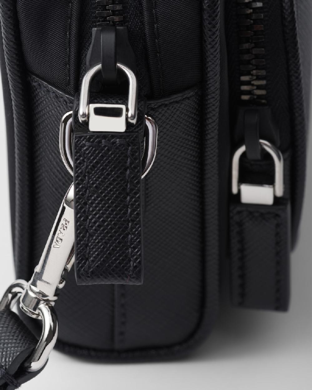 Prada Bolso Bandolera De Re-Nylon Y Piel Saffiano