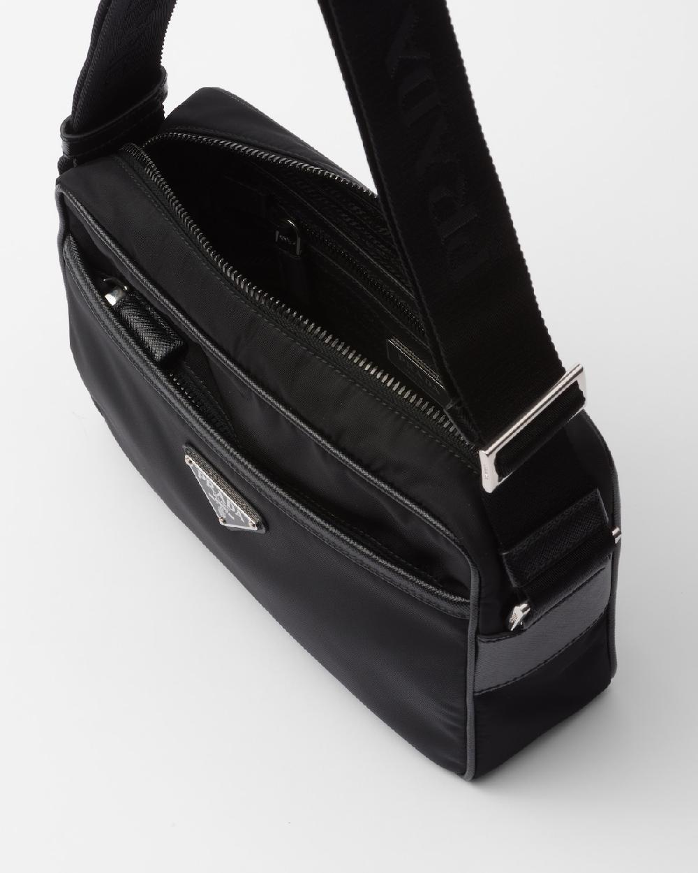 Prada Bolso Bandolera De Re-Nylon Y Piel Saffiano