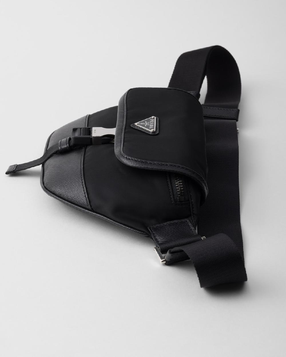 Prada Bolso Bandolera De Re-Nylon Y Piel Saffiano