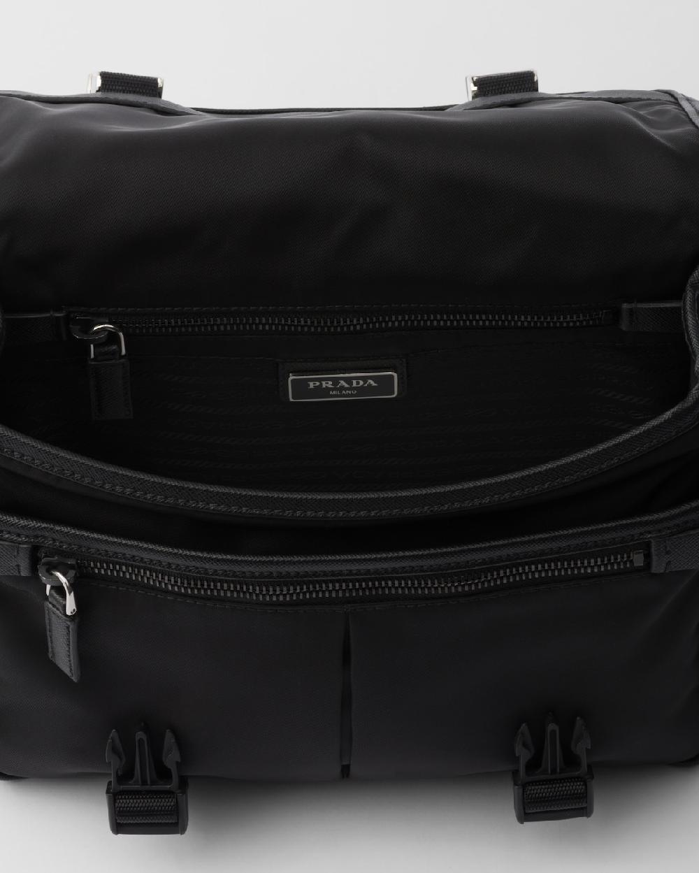 Prada Bolso Bandolera De Re-Nylon Y Piel Saffiano