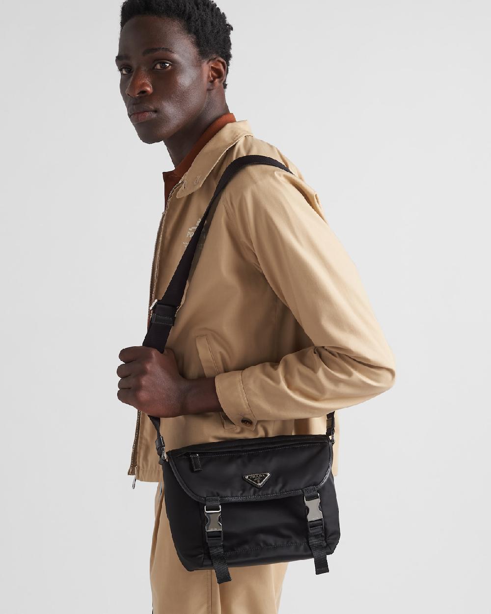 Prada Bolso bandolera de Re-Nylon y piel Saffiano