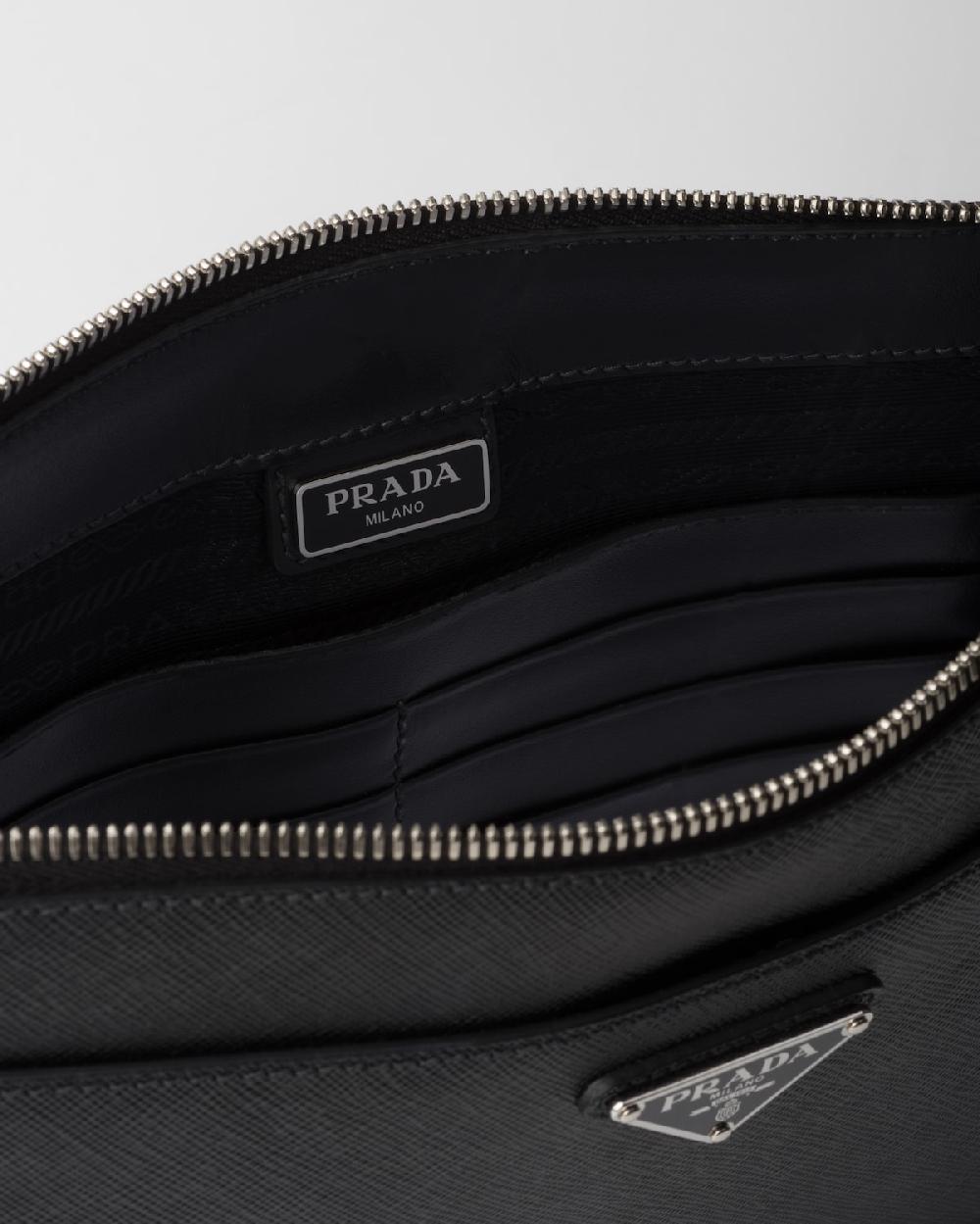 Prada Bolso De Hombre De Piel Saffiano