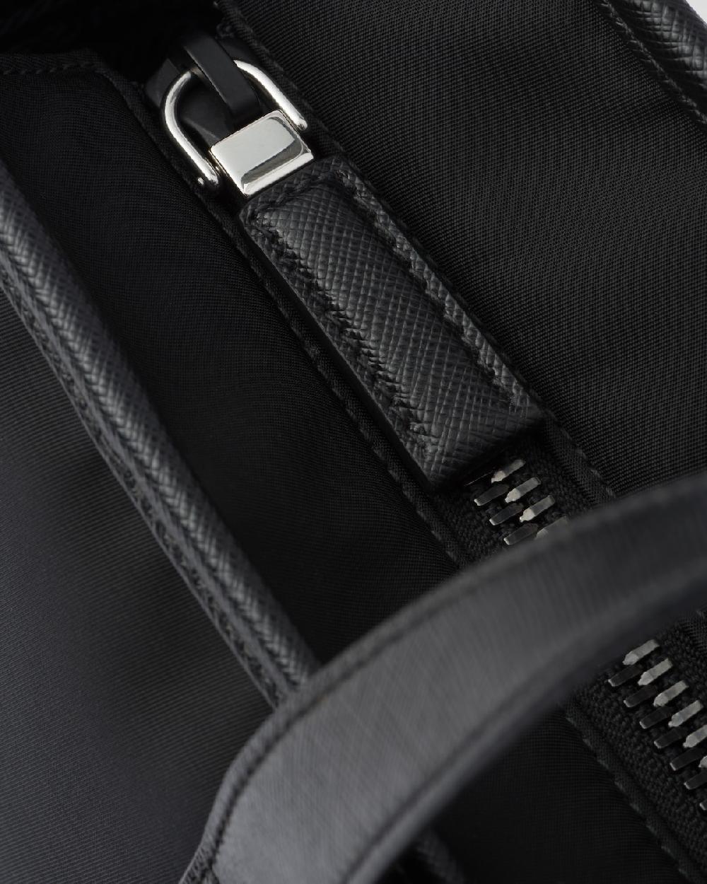 Prada Bolso De Re-Nylon Y Piel Saffiano