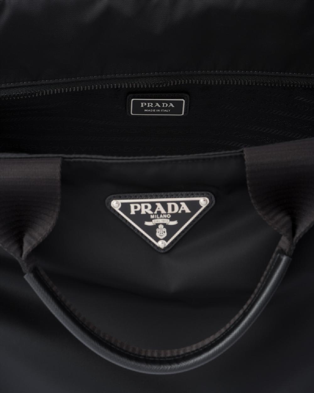 Prada Bolso De Re-Nylon Y Piel Saffiano