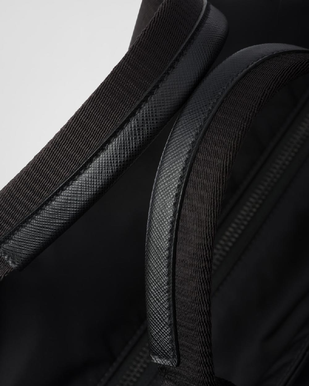 Prada Bolso De Re-Nylon Y Piel Saffiano