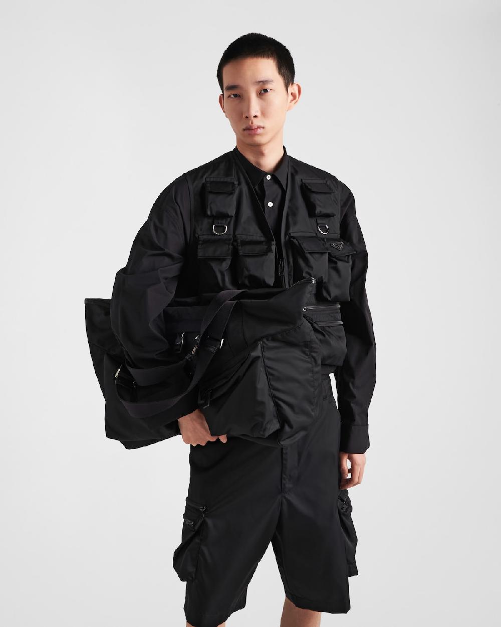 Prada Bolso de viaje de Re-Nylon y piel