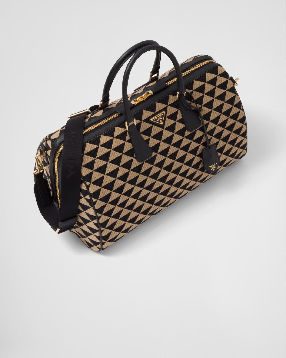 Prada Bolso De Viaje Prada Symbole De Tela Bordada