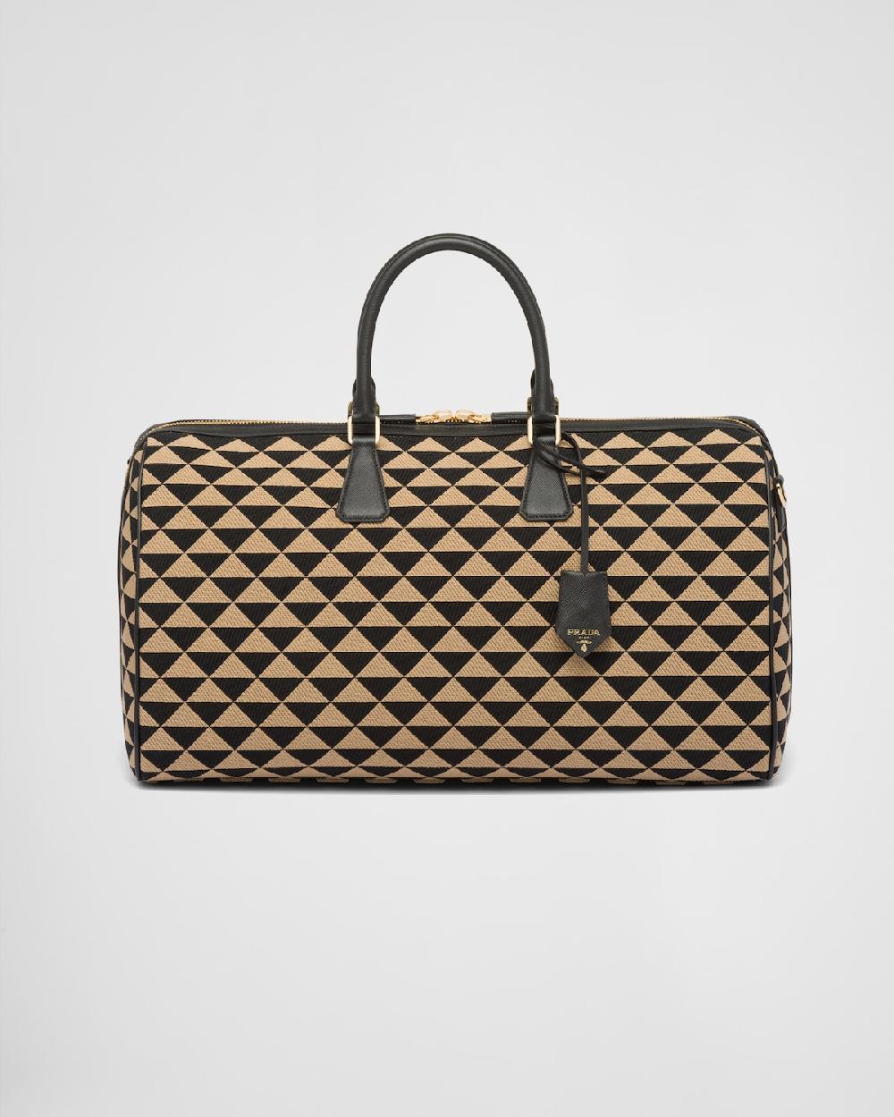 Prada Bolso De Viaje Prada Symbole De Tela Bordada