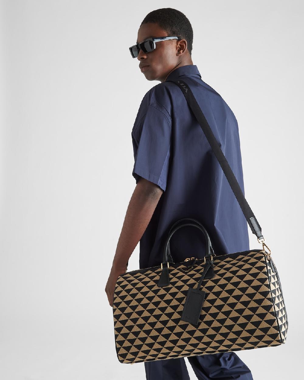 Prada Bolso de viaje Prada Symbole de tela bordada