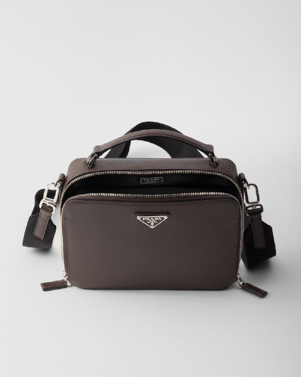 Prada Bolso Prada Brique De Piel Saffiano