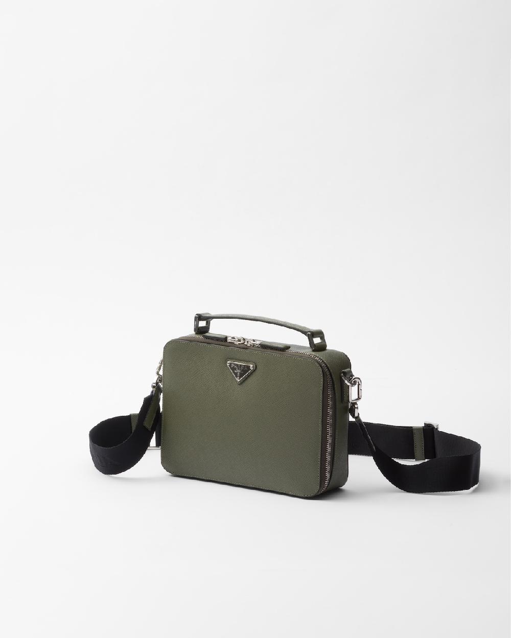 Prada Bolso Prada Brique De Piel Saffiano