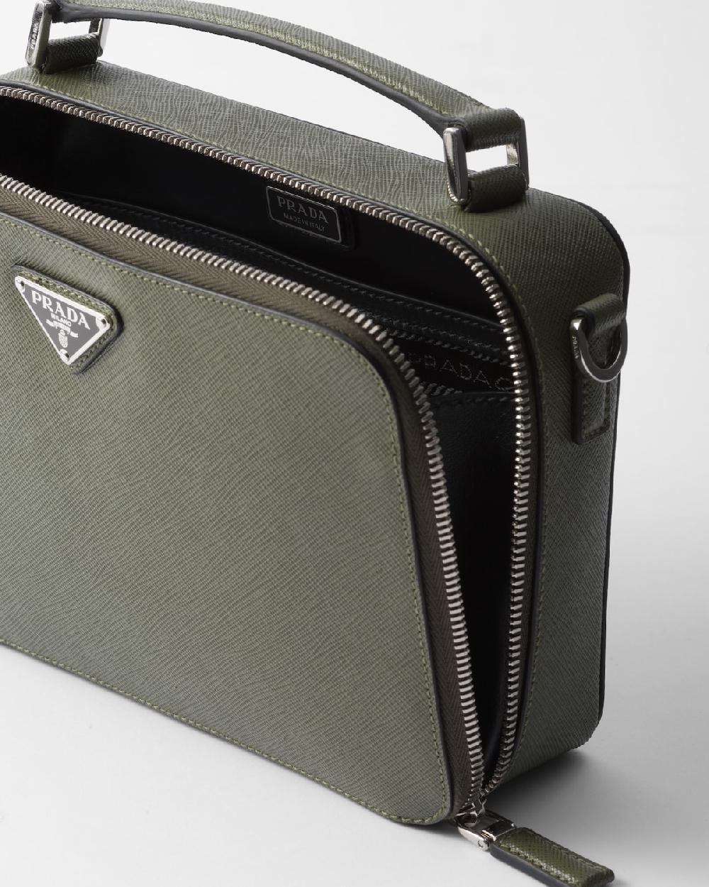 Prada Bolso Prada Brique De Piel Saffiano