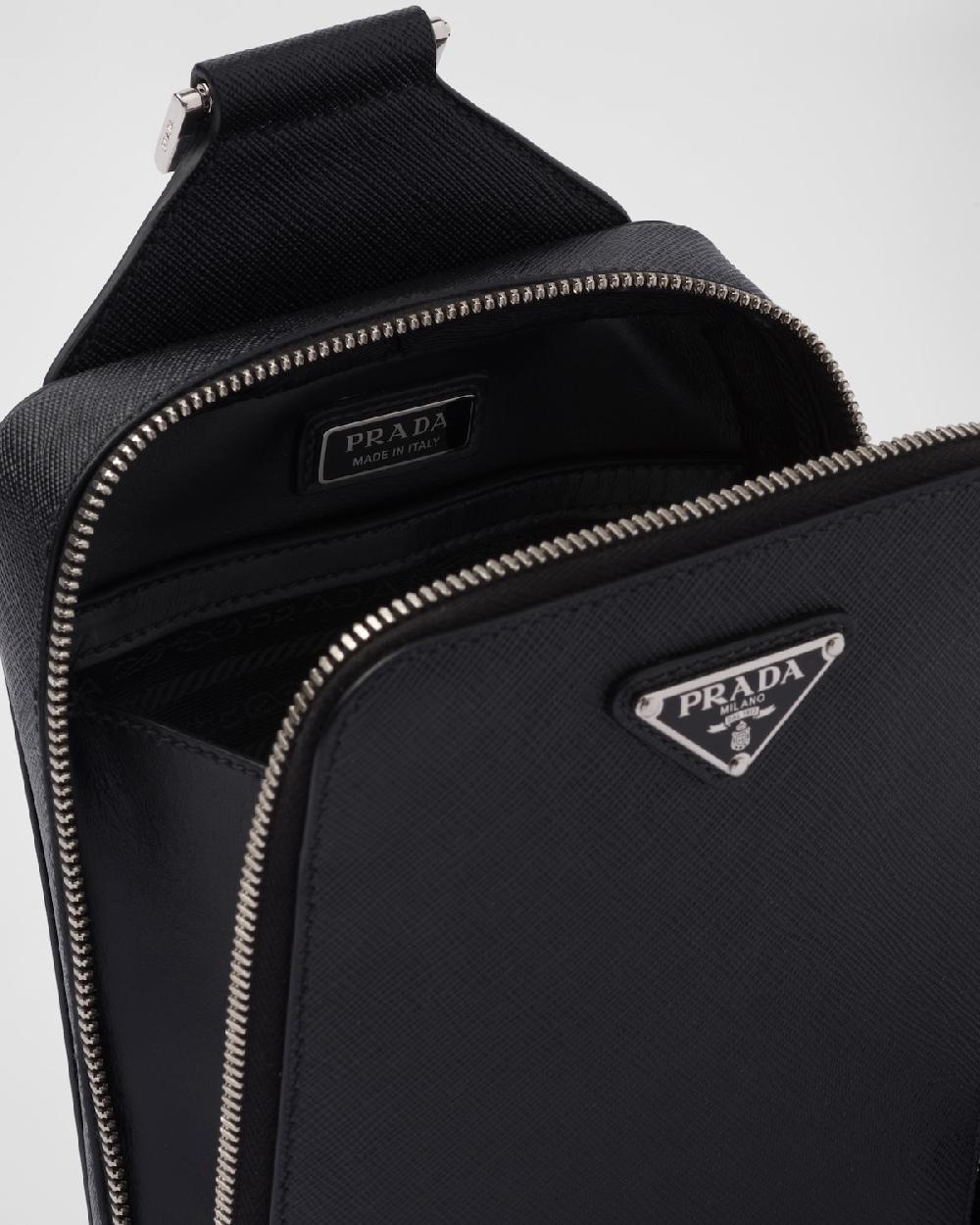 Prada Bolso Prada Brique De Piel Saffiano