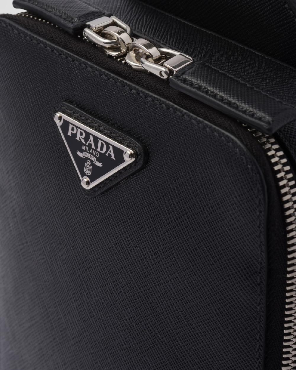 Prada Bolso Prada Brique De Piel Saffiano