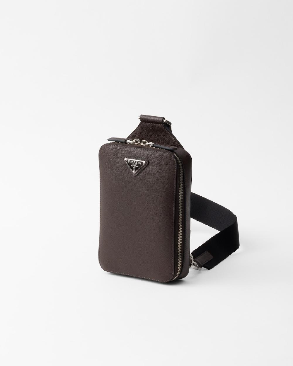 Prada Bolso Prada Brique De Piel Saffiano