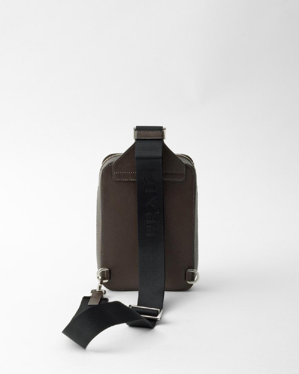 Prada Bolso Prada Brique De Piel Saffiano