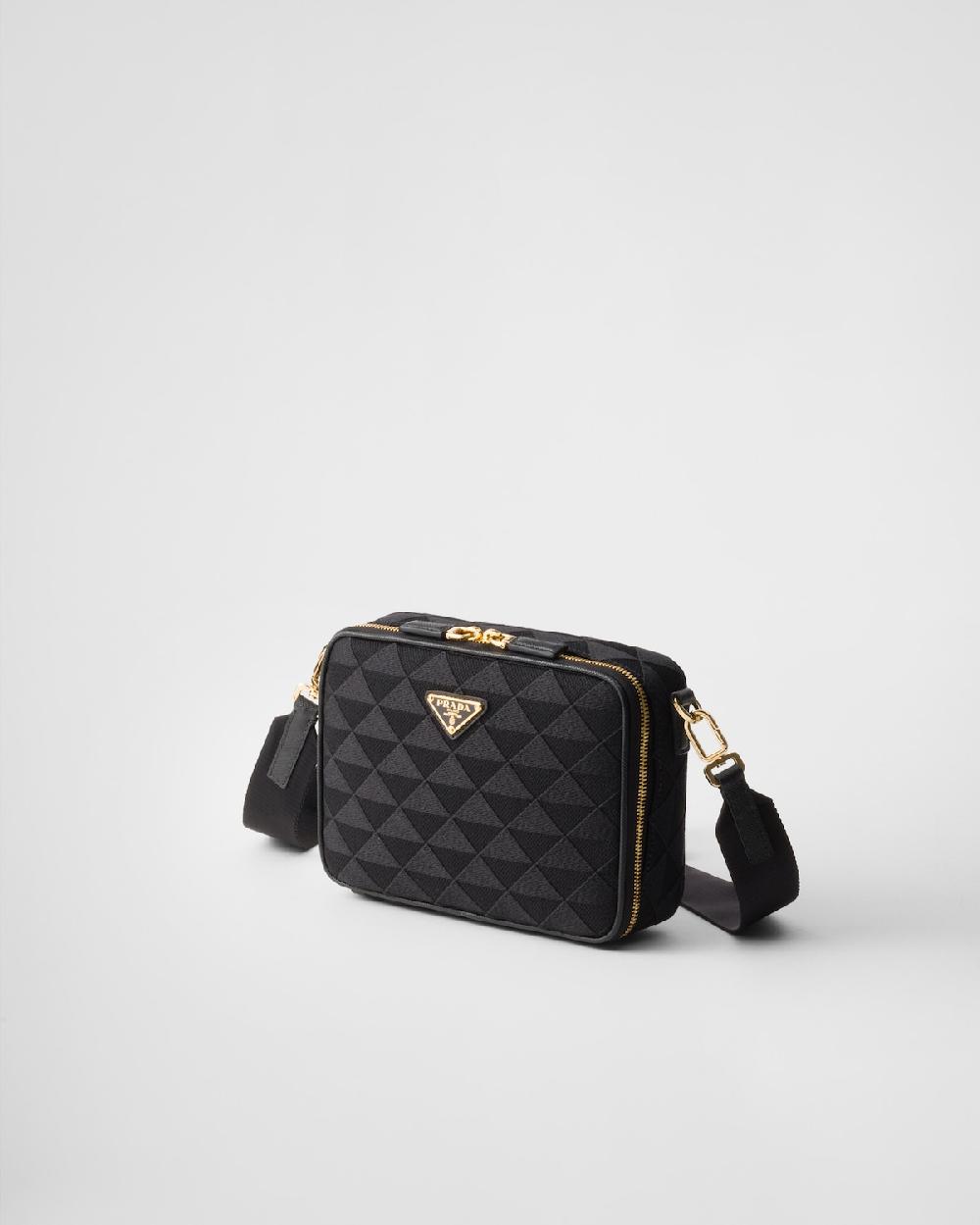 Prada Bolso Prada Brique De Tela Bordada