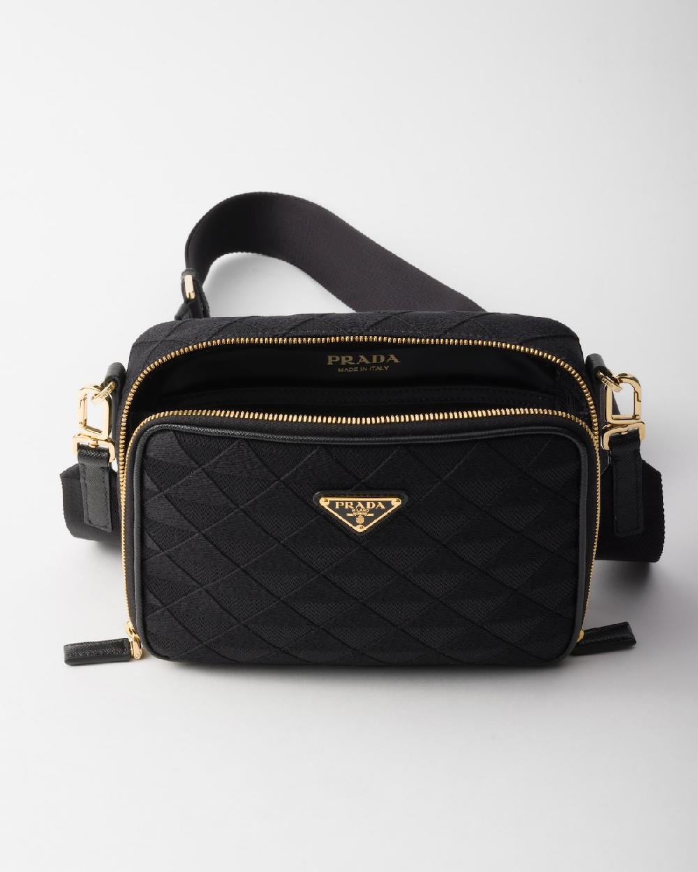 Prada Bolso Prada Brique De Tela Bordada