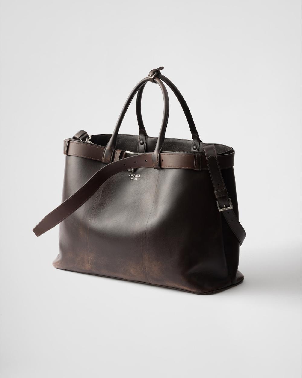 Prada Bolso Prada Buckle De Napa Con Cinturón