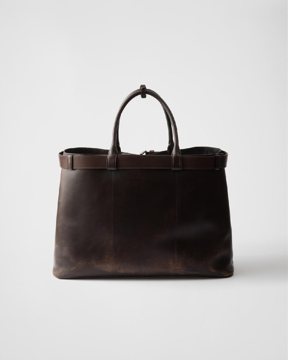 Prada Bolso Prada Buckle De Napa Con Cinturón