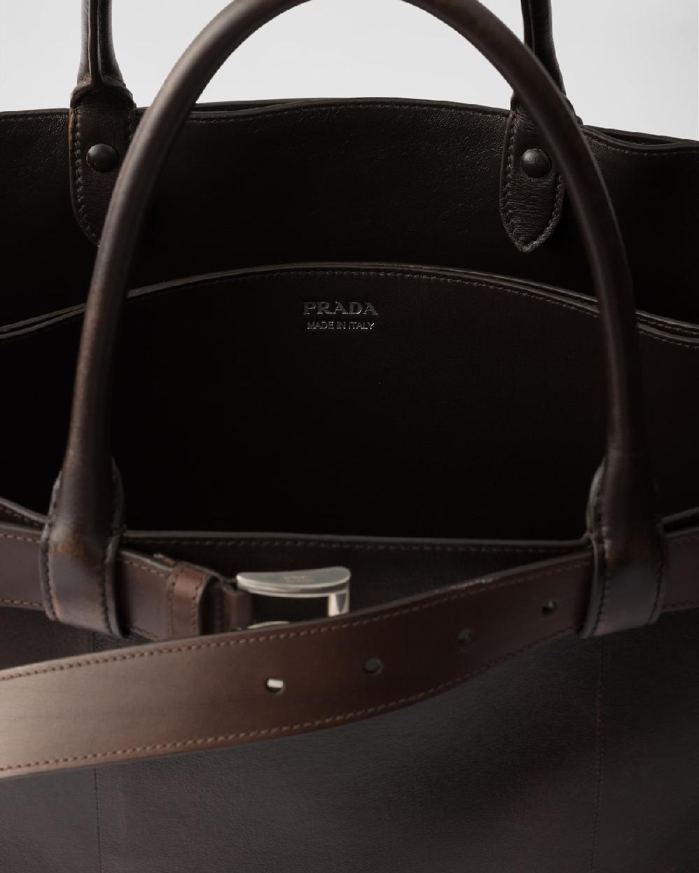 Prada Bolso Prada Buckle De Napa Con Cinturón