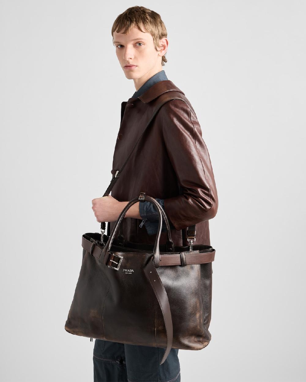 Prada Bolso Prada Buckle de napa con cinturón