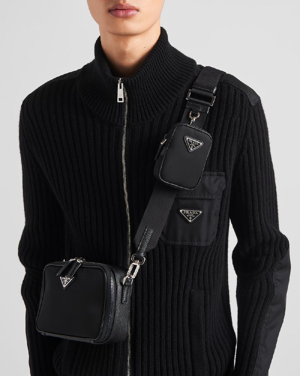 Prada Bolso Re-Nylon y piel Saffiano Prada Brique