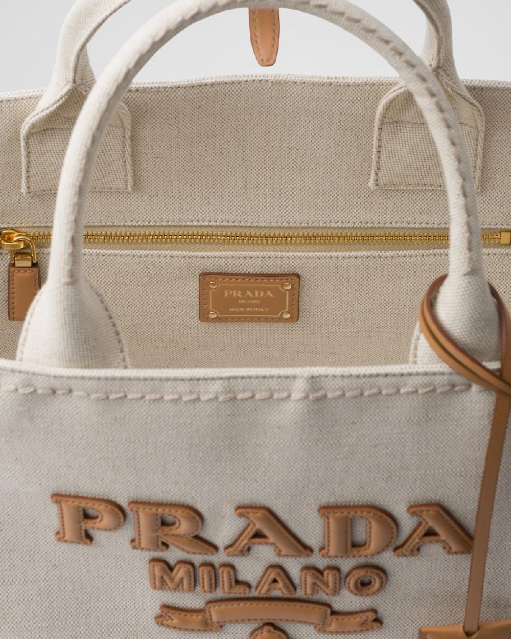 Prada Bolso Tote En Mezcla De Lino