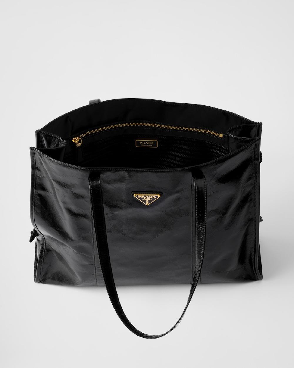 Prada Bolso Tote Grande De Piel